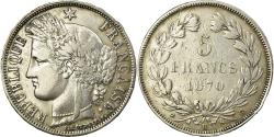 World Coins - Coin, France, Cérès, 5 Francs, 1870, Bordeaux, , Silver, KM:818.2