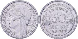 World Coins - France, 50 Centimes, Morlon, 1945, Beaumont - Le Roger, Aluminum,