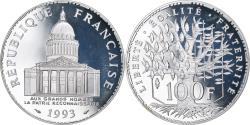 World Coins - Coin, France, Panthéon, 100 Francs, 1993, Paris, Proof, , Silver
