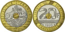 World Coins - Coin, France, Mont Saint Michel, 20 Francs, 1999, , Tri-Metallic