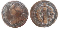 World Coins - Coin, France, 2 sols français, 2 Sols, 1792, Strasbourg, , Bronze