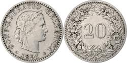 World Coins - Switzerland, 20 Rappen, Libertas, 1891, Bern, Nickel, , KM:29