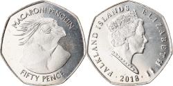 World Coins - Coin, Falkland Islands, 50 Pence, 2018, Pingouins - Manchot Macaroni,