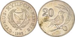 World Coins - Coin, Cyprus, 20 Cents, 1985, , Nickel-brass, KM:57.2