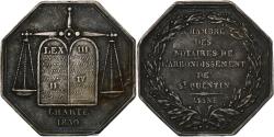 World Coins - France, Token, Notaires de l'Arrondissement de Saint-Quentin, Aisne, Silver