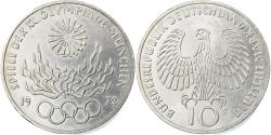 World Coins - Coin, GERMANY - FEDERAL REPUBLIC, 10 Mark, 1972, Hamburg, , Silver
