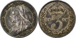 World Coins - Great Britain, Victoria, 3 Pence, 1898, Silver, , KM:777