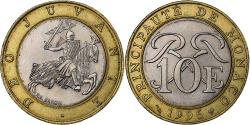 World Coins - Monaco, 10 Francs, 1996, Pessac, Bi-Metallic,