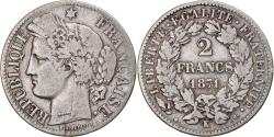 World Coins - Coin, France, Cérès, 2 Francs, 1871, Bordeaux, grand K, , Silver