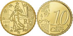 World Coins - France, 10 Euro Cent, 2012, Proof / BE, , Brass, KM:1410