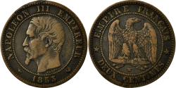 World Coins - Coin, France, Napoleon III, Napoléon III, 2 Centimes, 1853, Lille,