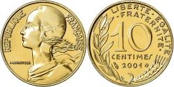 World Coins - Coin, France, Marianne, 10 Centimes, 2001, Paris, BU,