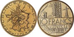 World Coins - Coin, France, Mathieu, 10 Francs, 1976, Monnaie de Paris, série FDC, Tranche B