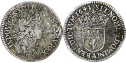 World Coins - France, Louis XIII, 1/12 Ecu, 1643, Paris, Point, Silver, , Gadoury:46