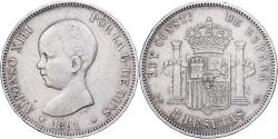World Coins - Spain, Alfonso XIII, 5 Pesetas, 1891, Madrid, Silver, , KM:689