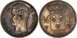 World Coins - Coin, France, Charles X, 1/4 Franc, 1830, Lille, , Silver, KM:722.12