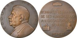 World Coins - France, Medal, 80 Ans d'Edouard Hériot, Politics, Society, War, 1952, Marcel