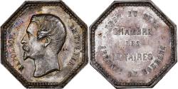 World Coins - France, Token, Napoléon III, Notaires de l'Arrondissement de Bourges, Silver