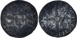 World Coins - France, Henri II, Douzain aux croissants, 1555, Paris, , Billon