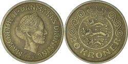 World Coins - Denmark, 20 Kroner, 1991