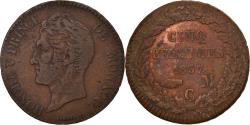 World Coins - Coin, Monaco, Honore V, 5 Centimes, Cinq, 1837, Monaco, , Copper