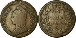 World Coins - Coin, France, Dupré, Decime, 1800, Geneva, , Bronze, Gadoury:187