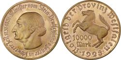 World Coins - Germany, Weimar Republic, Westfalen, 10000 Mark, 1923, Tombac,