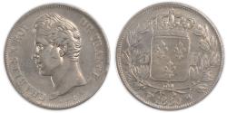 World Coins - Coin, France, Charles X, 5 Francs, 1830, Lille, , Silver, KM:728.13