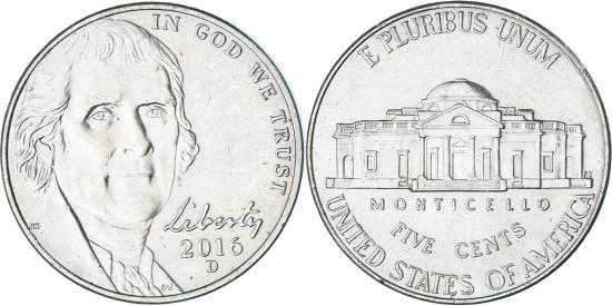 2016年5セント Coin, United States, 5 Cents, 2016 | Miscellaneous