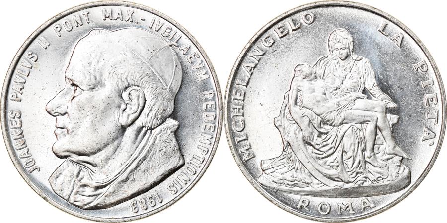 La Pieta バチカン 銀メダル Vatican, Medal, Michelangelo, La Pieta, Jean-Paul II, Roma