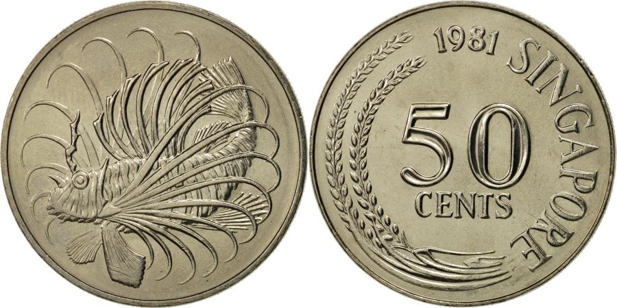 Singapore, 50 Cents, 1981, Singapore Mint, , Copper-nickel, KM:5