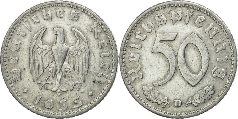50 Reichspfennig 1935 German Third Reich Buy 3 get 1 Free-Real Deal Post Free! 
