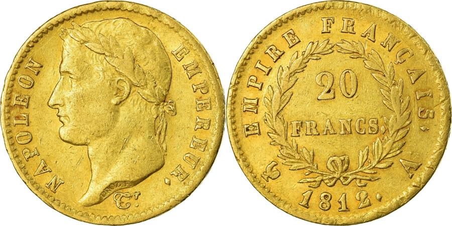 World Coins - Coin, France, Napoléon I, 20 Francs, 1812, Paris, , Gold, KM:695.1