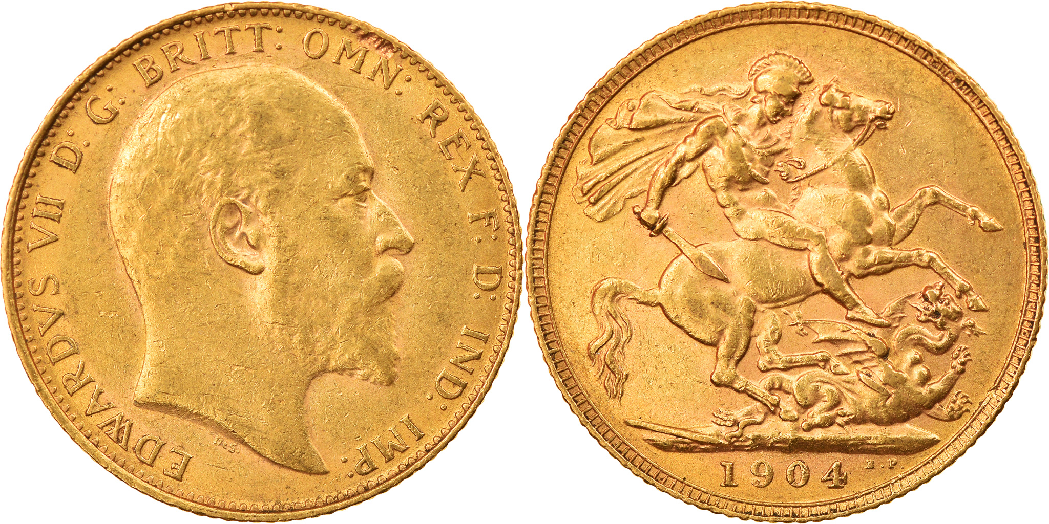 Coin, Great Britain, Edward VII, Sovereign, 1904, , Gold, KM:805