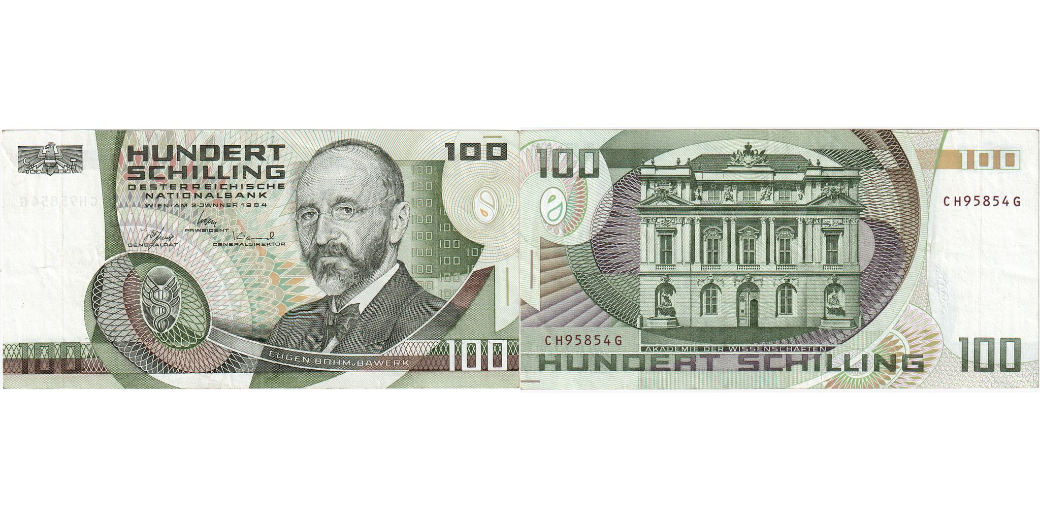 Austria, 100 Schilling, 1984-01-02, AU(55-58) | World Paper