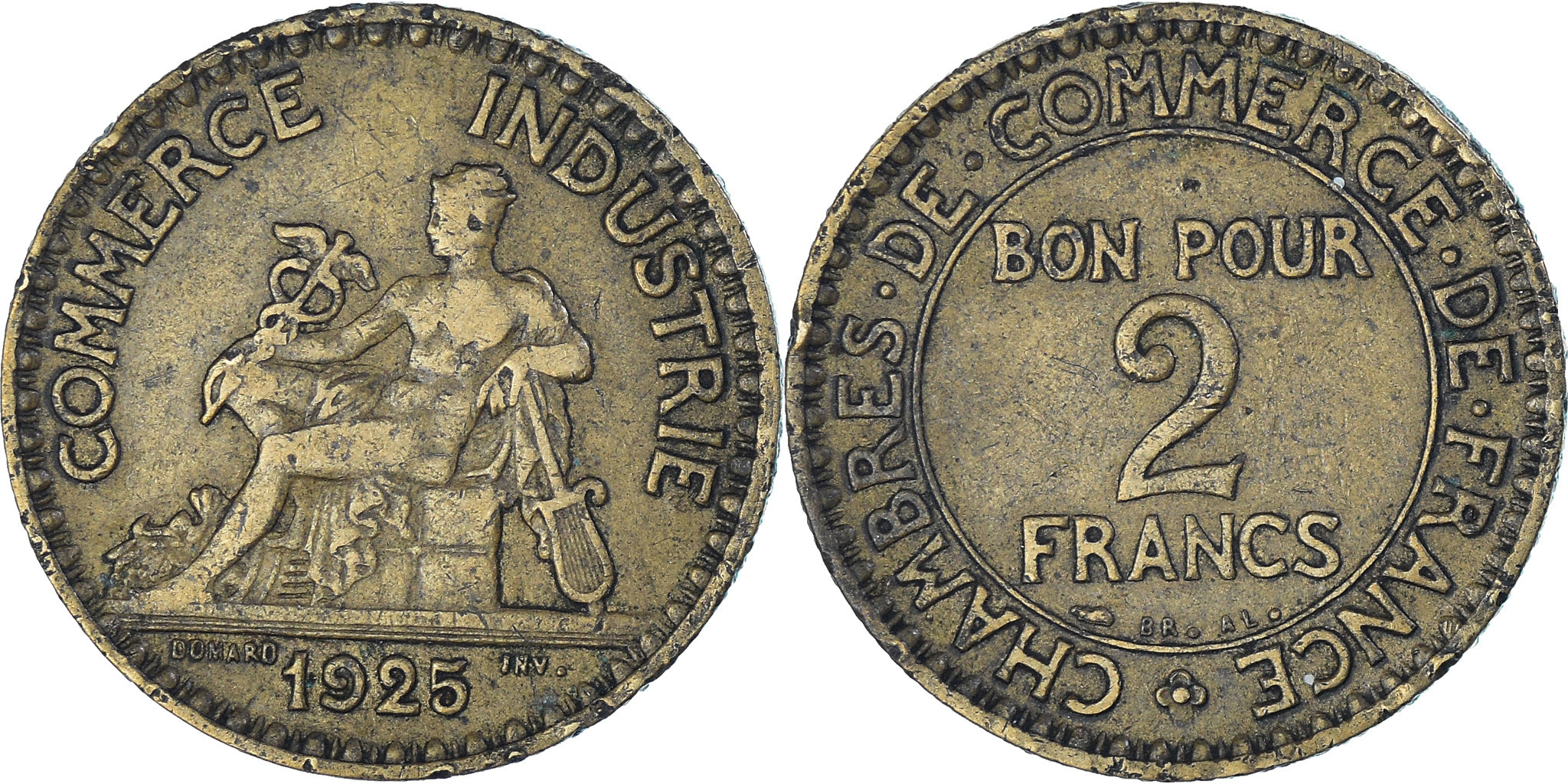 Coin, France, 2 Francs, 1925, , Aluminum-Bronze, KM:877, Gadoury:533