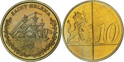 World Coins - Saint Helena, 10 Euro Cent, Fantasy euro patterns, Essai-Trial, Proof, Brass