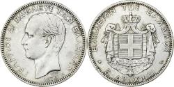 World Coins - Greece, George I, 5 Drachmai, 1876, Paris, Silver, , KM:46