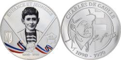 World Coins - France, Medal, Charles de Gaulle, Enfance & Jeunesse, n.d., Silver, Proof