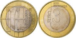 World Coins - Slovenia, 3 Euro, World Book Capital, 2010, Bi-Metallic, , KM:95