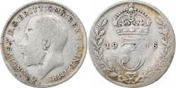 World Coins - Great Britain, George V, 3 Pence, 1916, Silver, , KM:813