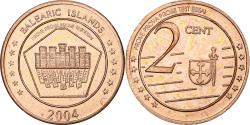 World Coins - Spain, Balearic Islands, 2 Euro Cent, Fantasy euro patterns, Essai-Trial, Proof