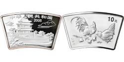 World Coins - Coin, CHINA, PEOPLE'S REPUBLIC, Year of the Rooster, 10 Yüan, 2005, 1 Oz