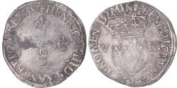 World Coins - Coin, France, Henri III, 1/8 d'écu à la croix de face, 1587, Rennes