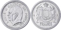 World Coins - Monaco, Louis II, 2 Francs, 1943, Aluminum, , Gadoury:MC133, KM:121