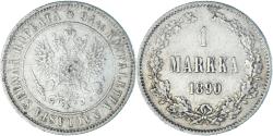 World Coins - Coin, Finland, Alexander III, Markka, 1890, Helsinki, , Silver, KM:3.2