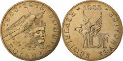 World Coins - France, 10 Francs, Roland Garros, 1988, Paris, FDC, Aluminum-Bronze,