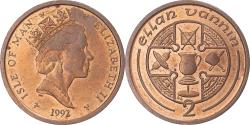 World Coins - Coin, Isle of Man, 2 Pence, 1992