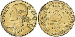 World Coins - Coin, France, Marianne, 5 Centimes, 1974, Paris, , Aluminum-Bronze