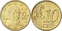 World Coins - Greece, 10 Euro Cent, 2002, Athens, Nordic gold,
